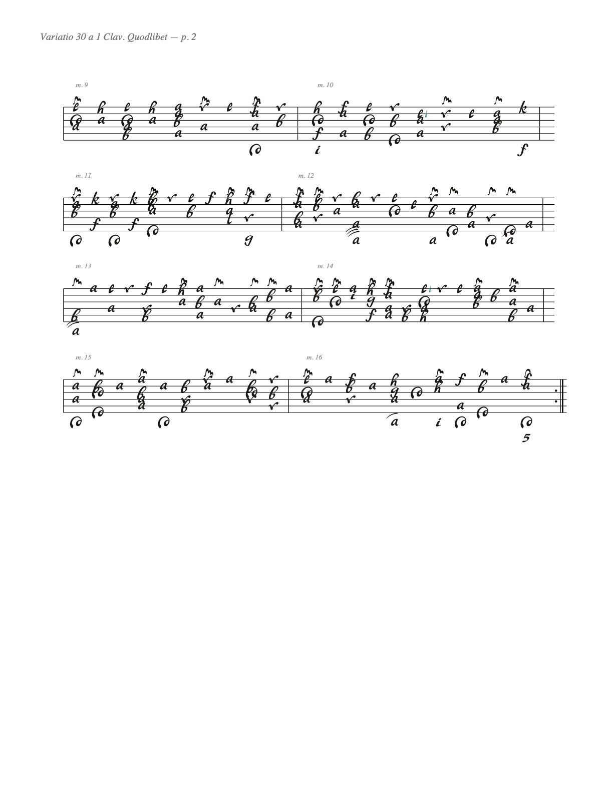 Variatio 30 Quodlibet, page 2, French tablature
